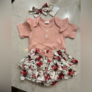 Baby Girl Pink Matching Set
